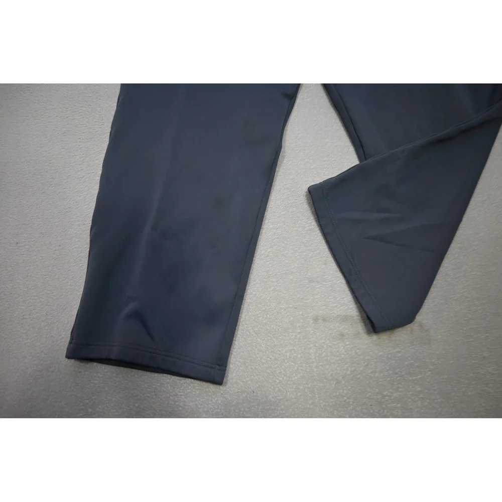 Adidas Athletic Sweat Pants Mens Medium Blue Grey Zip Pockets Excellent